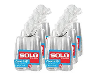 Solo Clear 10 Ounce Plastic Cups, 36 Count (Pack of 6, 216 Count Total)