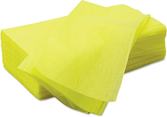 Pack of 50 Dust Clothes Chicopee 0213 Masslinn 14.4-inch x 24-inch Heavy Duty Yellow Dusting Wiper Cloth for Furniture, Printers, Electronics, No Spray Needed