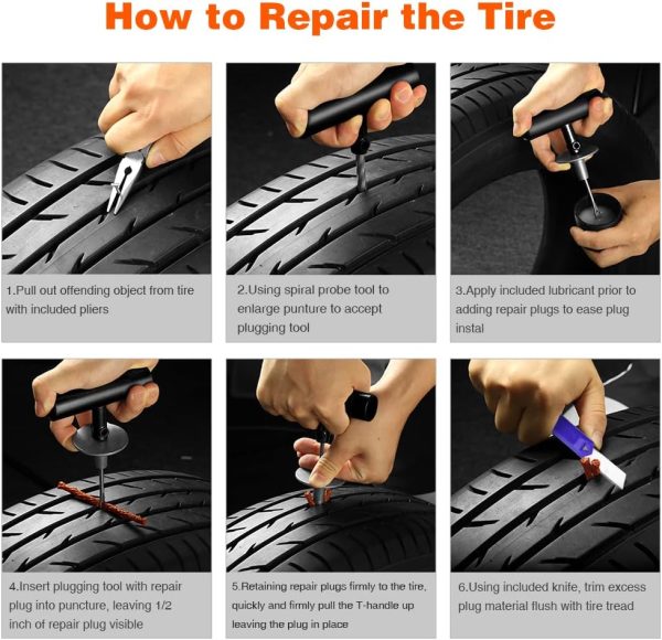 Tire Repair Kit - 68pcs Heavy Duty Tire Plug Kit - Image 3