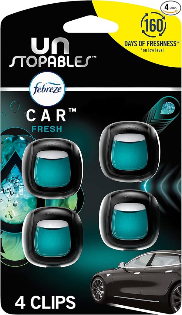 Unstopables Car Odor-Fighting Car Freshener Vent Clip Fresh Scent