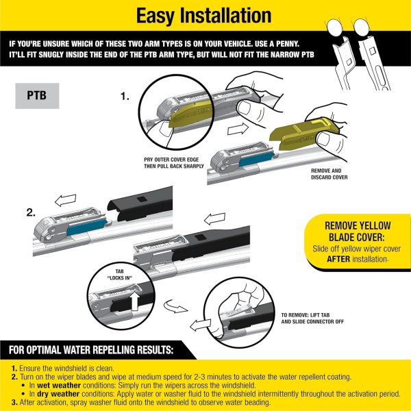 Rain-X 810165 Latitude 2-In-1 Water Repellent Wiper Blades - Image 3