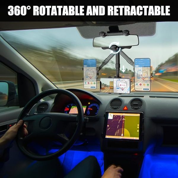 SXhyf Rear View Mirror Phone Holder, 2023 Rotatable and Retractable - Image 7